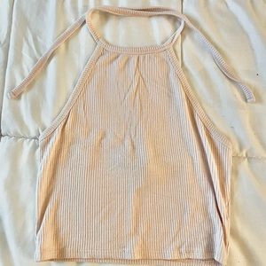 Baby Pink Halter Crop Top